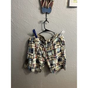 Company 81 Men's Patchwork‎ Shorts Flat Front Size 36 10" Inseam